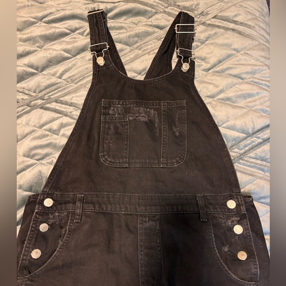 Topshop MOTO Dungaree Shorts (size US 8) - Picture 4 of 5